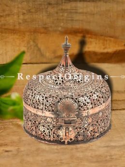 Buy Indian Stupa Form Copper Paandaan or Betal nut Box At RespectOrigins.com