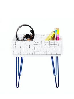 Buy Wood and Iron Storage Table in Ivory At RespectOrigins.com