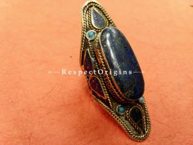 Ethnic Blue stone Finger Ring