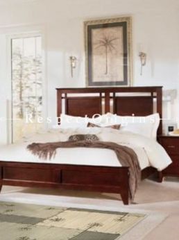 Buy Johnson Bedroom Set; Double Bed, Night Stand, Dresser with Mirror, Storage Bench in Solid Wood At RespectOrigins.com
