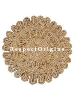 Fabulous Round Hand Braided Jute Table Mats Set of 6, Chemical free, Eco-friendly; Natural Fibres, Available in 8, 9 and 10 inches Diameter; RespectOrigins