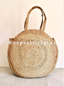 Eco-friendly Hand Braided Natural Jute Picnic and Shopping Bags for Women; RespectOrigins
