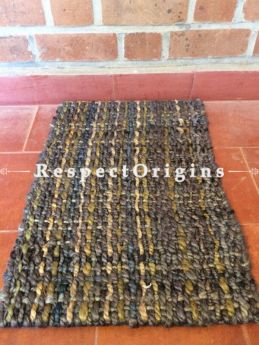 Eco-friendly Handwoven organic Jute Floor mat 26X17, RespectOrigins