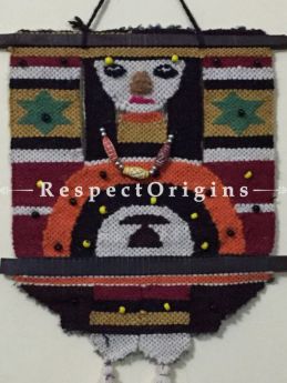Handcrafted Tribal Lady Jute Wall Hanging; H18xW13 Inches; RespectOrigins.com