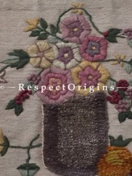 Handmade Floral Design Jute Wall Hanging; 20x20 Inches; RespectOrigins.com