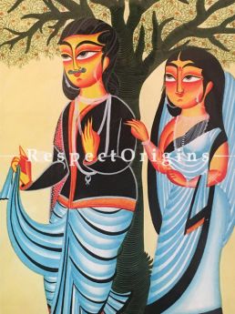 Buy Ardhanarishvara; Kerala Wall Mural Art On Canvas Vertical Print  at RespectOrigins.com