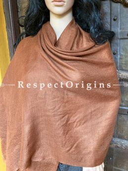 Solid Brown Pashmina Stole; 80 x 30 Inches; RespectOrigins.com