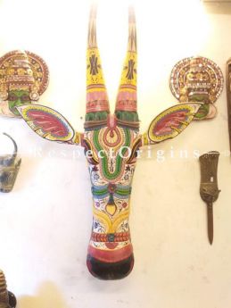 Buy Kerala Hand Painted Cowhead 20 Inches At RespectOrigins.com
