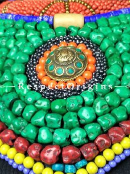 Gorgeous Multicolored Beads; Ladakhi Bead-work Necklace; Red, Blue, Yellow and Green Beaded Chocker; RespectOrigins.com