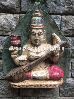 Buy Saraswati Wooden Idol at RespectOrigins.com
