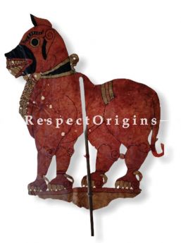 Horse Puppet in Leather Aboriginal Wall Art; Hand Painted Puppetry.; RespectOrigins.com