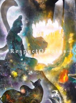 Buy Shiva-Shakti Painting; Acrylic On Canvas; 30in X 42in At RespectOrigins.com
