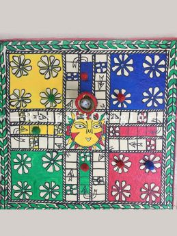 Buy Traditional Indian Game Ludo; Madhubani Art Dice  At RespectOrigins.com