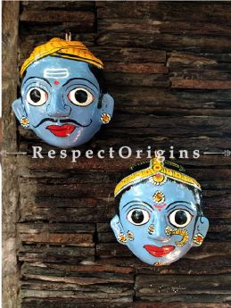 Buy Hand painted Man And Woman Cheriyal Mask At RespectOrigins.com