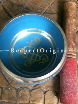 Buy Sky Blue Handmade Vintage Brass Meditation Buddhist Tibetan Singing Bowl; Musical instrument For Meditation; 5 Inches At RespectOrigins.com