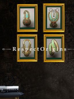 Buy Set of 4 traditional Rajasthani Miniature Wall Art 6X8 inches; Vertical; Traditional Rajasthani Wall Art at RespectOrigins.com