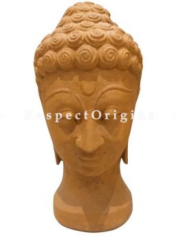 Buy Meditating Buddha Bust Hand-carved in Soft Pink Stone; 16 inches Online at RespectOrigins.com