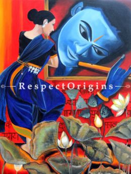 Wall Art|Authentic krishna Indian Painting at RespectOrigins