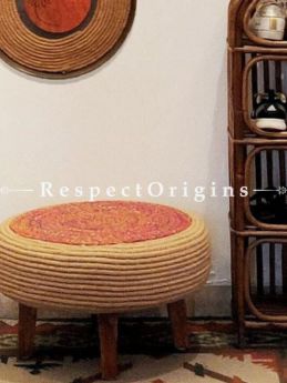 Buy Old Tyre and Teak Wood Table cum Ottoman At RespectOrigins.com