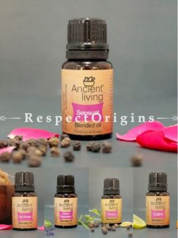 Organic Blended Oil; Sensual, insect Repellent, De-stress, Focus and Calm Blended Oil; Pack of 5; 10 ml Each; RespectOrigins. com