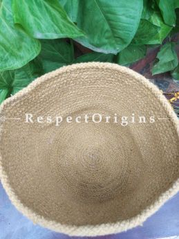 Au Natural Organic Hand-braided Jute Planter, Laundry, Blankets or Toys Basket; 8 Inches; RespectOrigins.com