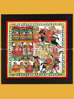 Folk Art of Rajasthan; Phad Scroll Painting 12x24