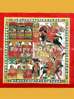 Buy Rajasthani Fol Art; Pabbuji ki Phad Scroll Painting 12x12; RespectOrigins.com|RespectOrigins