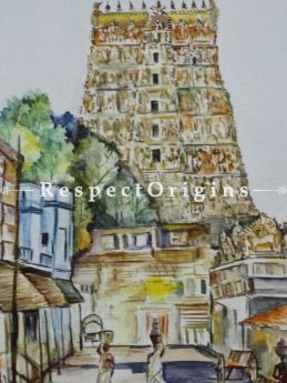 Meenakshi Temple; Water Color On Paper; 