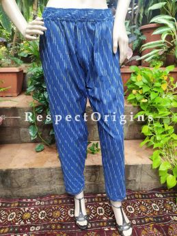Colorful Hand Block-print Pure Cotton Palazzo Pants for Women; Free size