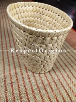 Buy Handwoven Eco-friendly Natural Color Palm Leaf Basket; RespectOrigins.com