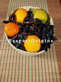 Buy Handwoven Eco-friendly Natural Color Palm Leaf Fruit Basket; RespectOrigins.com