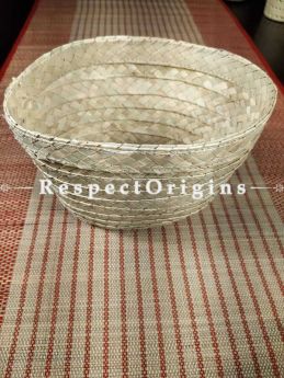 Buy Handwoven Eco-friendly Natural Color Palm Leaf Fruit Basket; RespectOrigins.com