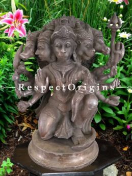Buy Panch Mukhi Hanuman Figurine in Silver and Bronze; 15 inches At RespectOrigins.com