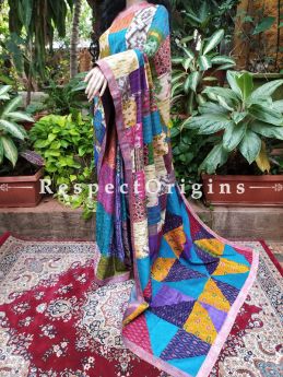 Exclusive Kantha Ikat Patola Silk Saree in Gorgeous Colors!; RespectOrigins.com