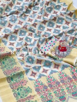 Soft Banarasi Silk Saree in Multi Color ,Weaving Work With Stylish Look; RespectOrigins.com