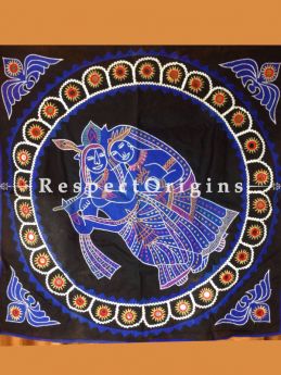 Buy Radha Krishna Pipli-work Wall Hanging; Cotton at RespectOrigins.com