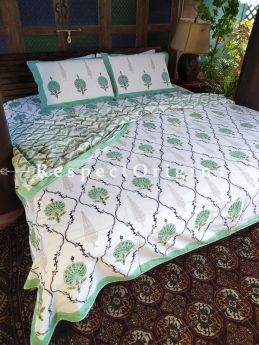 Gardenia Luxury Rich Cotton- filled Reversible King Doher or Blacket Bed Set; Blanket: 110 x 90 In; Sheet: 110 x 90 In; Shams: 30 x 20 In; RespectOrigins.com