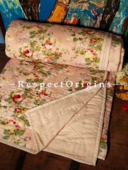 Riyaana Luxury Rich Cotton- filled Reversible King Comforter; Hand Block-printed; 105 x 87 Inches; RespectOrigins.com