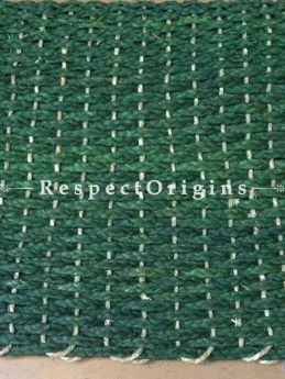 Green Handmade Eco-friendly Sabai Grass Floor Mat; W18xL24 Inches; RespectOrigins.com