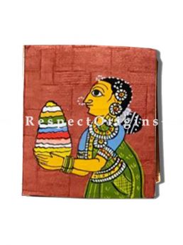 Fanciful and colourful Cheriyal Painting Jewellery or Collectible Boxes pair, RespectOrigins.com