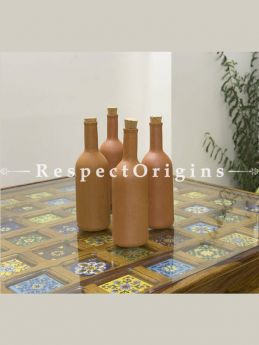 Buy Set of 4 Earthen Bottle, earthen Ware, Terracotta At RespectOrigins.com