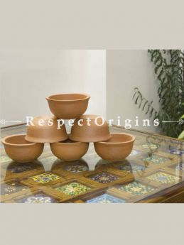Buy Set of 6 Terracotta Bowls(150 ml), Earthenware At RespectOrigins.com