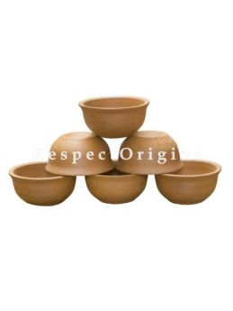 Buy Set of 6 Terracotta Bowls(150 ml), Earthenware At RespectOrigins.com