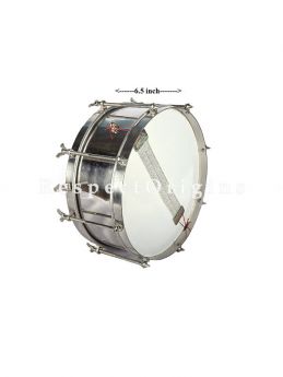 12 Inch Side Drum: Silver; Indian Musical Instrument; RespectOrigins.com