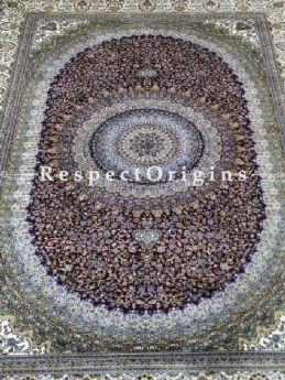 Buy Pure Silk Carpet Maroon 6x4; Maqbool Kashan, Kashmiri At RespectOriigns.com
