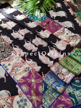 Buy One-of-a-kind Traditional Motif Duppata with Contrast Border;At RespectOrigins