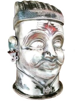 Buy Silver Bust of Shiva with Third Eye At RespectOrigins.com