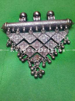 Traditional Kashmiri Silver Pendant With Bells, RespectOrigins.com