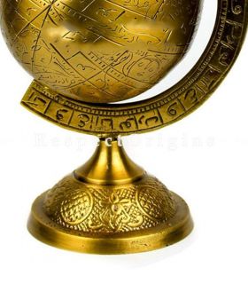 Buy Decorative Hanging & Standing Solid Antique Brushed Brass Armillary Sphere At RespectOrigins.com