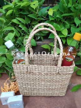 Kauna Grass Handwoven Baskets; Natural